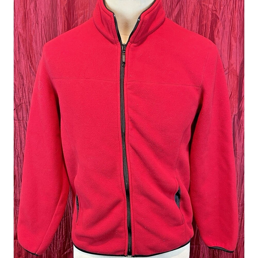 Women's Kim Rogers Red Full Zip Fleece Jacket sz Med